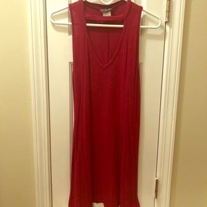 Maroon cotton dress